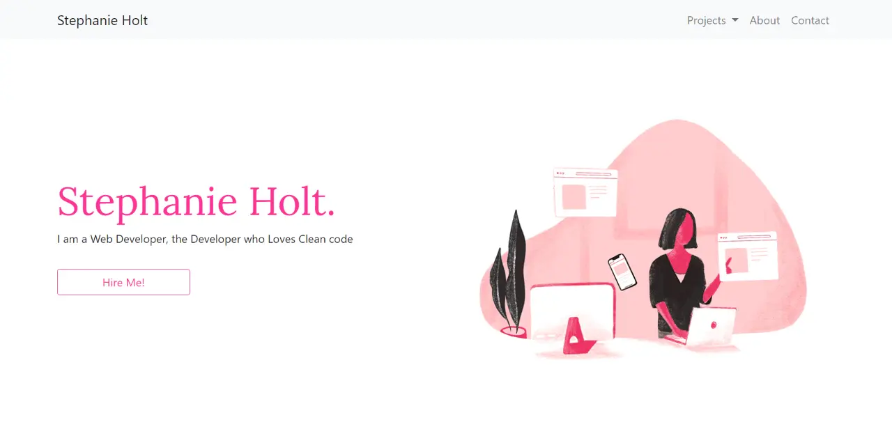 3rd project : A Web Developer's Portfolio